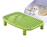 Dioeazh Katzenklo Stufe, Doppelt Gelagerter Streufänger Für Katzen, Kitten Stufe Stauraum Falle Katzenklo Sammlung Für Wohnung Schlafzimmer Studierzimmer