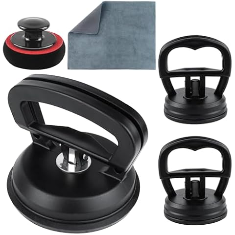 BESMORY Car Dent Puller, Suction Cup Holder Dent Repair Kit Quick Car Dent Remover Tool for Paintless Car Body Dent, Lifting and Heavy Objects Moving, SUV & Cars Universal - 5 Pack (Black) Cover