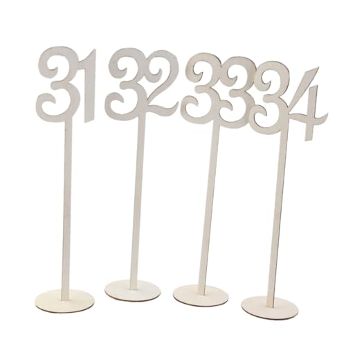 STOBAZA Wooden Table Numbers 31-40 Holder Bases Perfect for Wedding or Home Decor