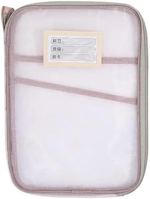 Double-Layer Mesh Storage Bag - Transparent Nylon Organizer for Office, School & Exam Papers, 325 x 235 x 40 mm