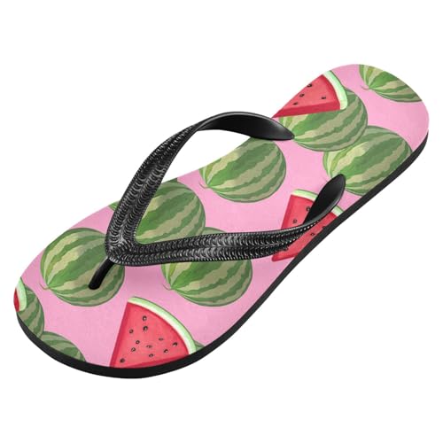 Watermelon Fruit Pink Flip Flops for Beach Thong Sandals Anti-slip Lightweight Shower Shoes for Summer Outdoor Travel2