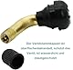 KEWAYO PVR70 Roller Ventil, Reifenventil 90 Grad - 4 Stück Messing Tubeless Ventil, für Motorräder, Autos, Fahrräder, Motorroller