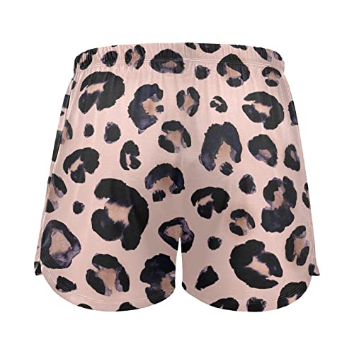 Women Pajama Shorts Lounge Bottom Leopard Print Cheetah Sleepwear Drawstring Pj Bottoms Jogging Yoga Sweat Shorts #TOP1