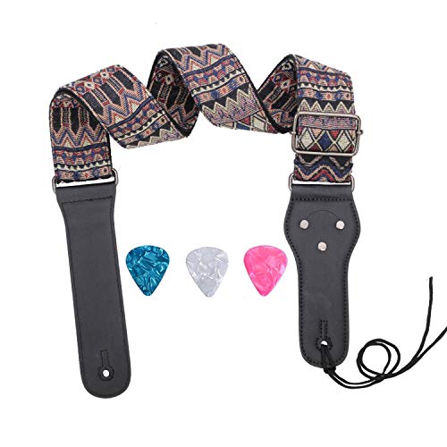 Rufun Sangle de Guitare Rétro Adjustable Broderie Vintage Accessoire Longeur Réglable pour Basse Guitare Électrique… - Les Beatles, Paul McCartney, John Lennon, RIngo Starr, George Harrison Rufun Sangle de Guitare Rétro Adjustable Broderie Vintage Accessoire Longeur Réglable pour Basse Guitare Électrique…