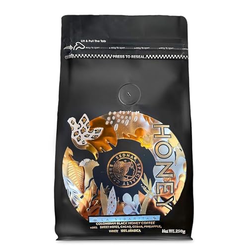 SEDNA Specialty Coffee - Colombian BLACK HONEY Processed WHOLE BEANS - 100% ARABICA - Medium Roast - 250g…