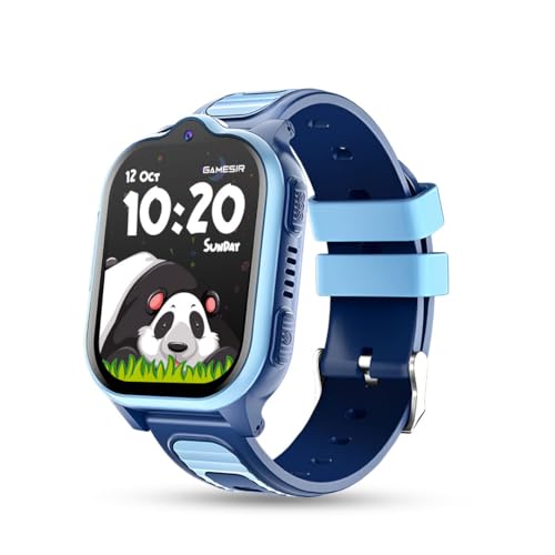 Image of GameSir TrackNova 4G /5G Kids Smartwatch | Live GPS Tracking | App Control | HD Video Call | Games | Family Chat | SOS Safety Alert | IP67 | Camera | FaceLock | 800mAh Long Battery Life - (Blue)