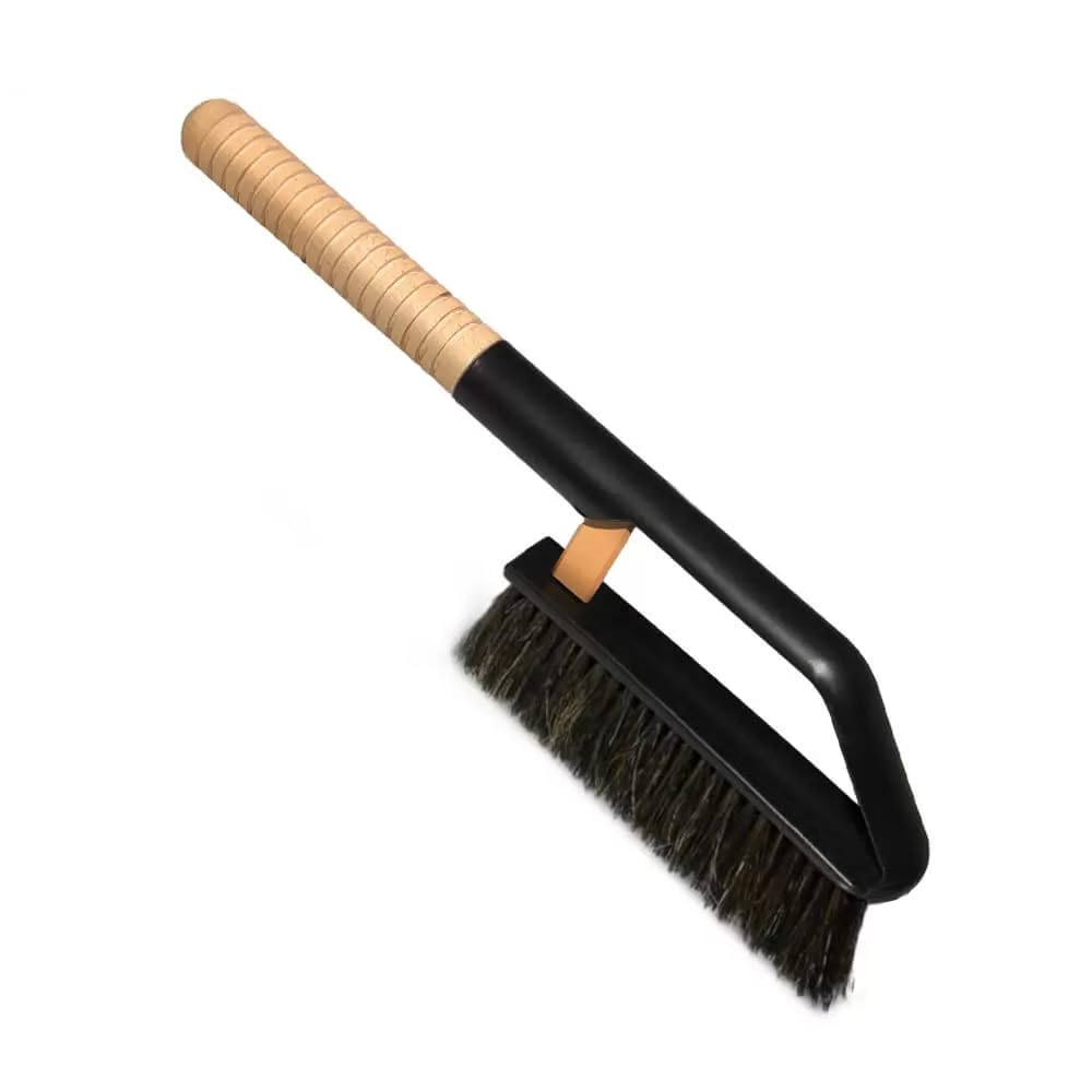 ToM PaR Car Brush | Car Cleaning Sweeping | Washing Brush | Ergonomic Beech Handle | Gently Split Synthetic Bristles | Length: 42cm