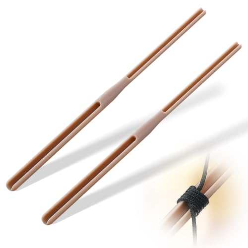 Dunkive 2 Pack Rosary Cord Knotting Tool, Dual Head,Brown