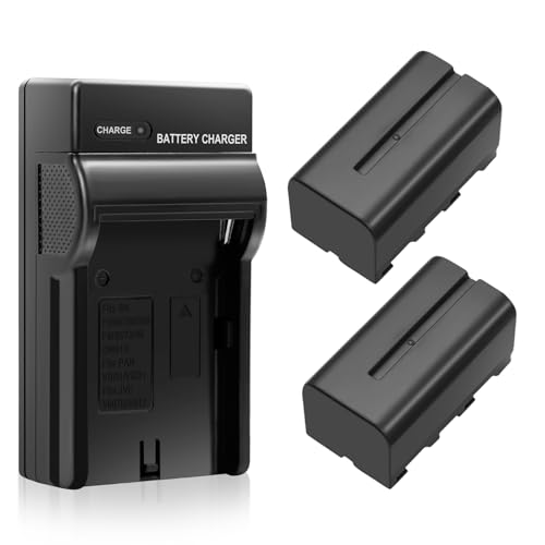 NP-F550 Battery Charger Set with 2 Replacement Batteries