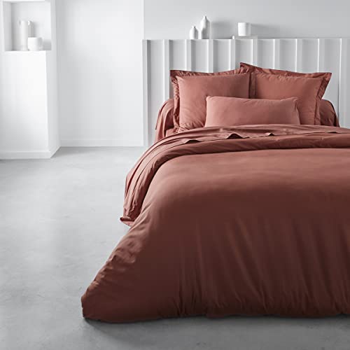 Today Double Duvet Cover 240 x 260 cm Terracotta Cotton, Jumeau - Image 2