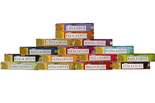 Deepika - Varillas de incienso natural (15 gramos, 3 unidades, con soporte para varillas de incienso Giftbrit, para meditación, yoga, relajación, curación y positividad) Cover
