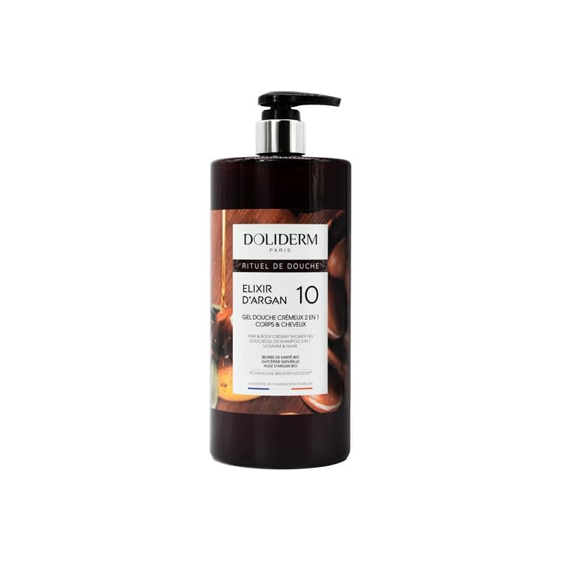 Doliderm Paris - Creamy Shower Gel, 33.8 Fl Oz (Argan Elixir)