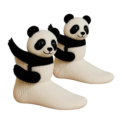 Genérico Calcetines 3D Para Mujer Animales Simulación Ganchillo A Mano Algodón De Doble Capa Para Invierno Cálido Navidad Unisex Niños