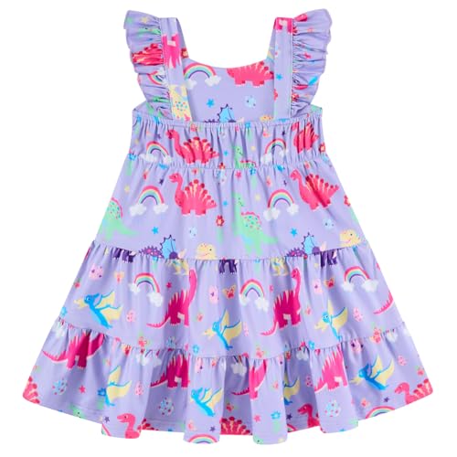 Image of Vieille Toddler Girls Summer Dress Ruffle Casual Beach Sundress 2-8 Years