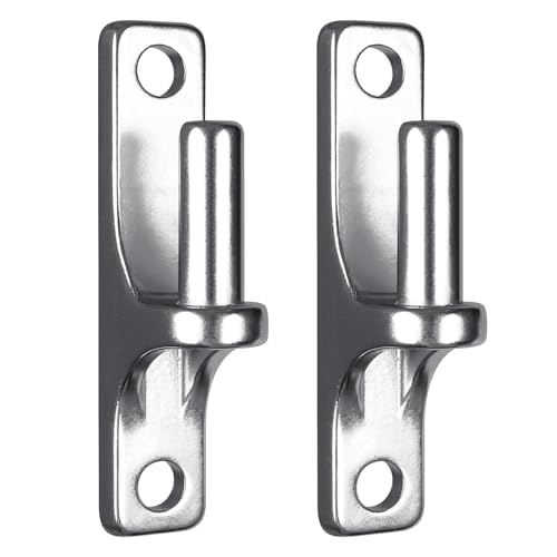 Insaga Wall Mount Gate Hinge Heavy Duty One Piece with Non-Welded Design for Long-Lasting Use, Fits Female Hinge 5/8'' for Outdoor Farm Fence Barn Gates, Can be Used on Wood or Concrete, 2Pack