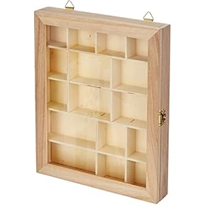 Artemio Vitrine, Bois, Beige, 23 x 28 x 4 cm VIVT2328