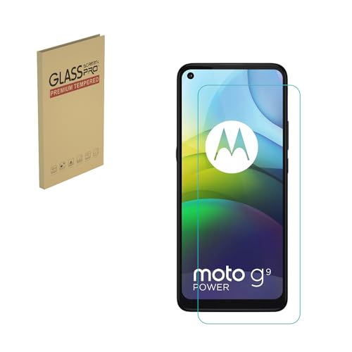 HYGMOCC Diseñado para Motorola Moto G9 Power Protector de pantalla de cristal templado HD transparente, dureza 9H, antiarañazos, funda amistosa (1 unidad)