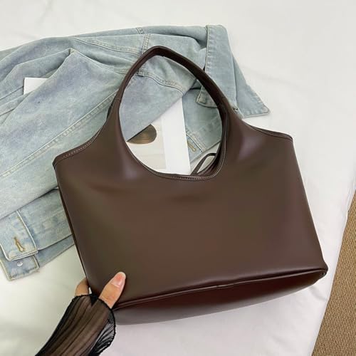Bolso Tote con Moño de Gamuza para Mujer - Marrón Burdeos miniatura 6