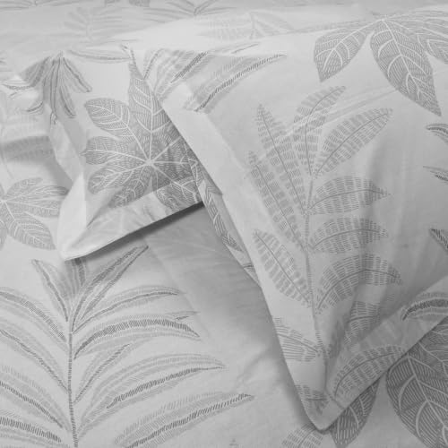 Image of Huesland by Ahmedabad Cotton 144 TC Double Bedsheet Cotton with 2 Pillow Covers | Dim Grey, Dark Grey & Light Grey