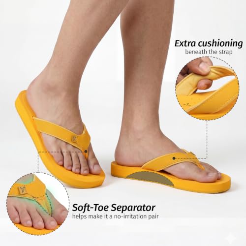 Image of YOHO ArchFlex orthopedic slippers for men | Arch support for pain relief | Soft, Anti-Skid, lightweight | comfortable padded straps flip flops for Everyday