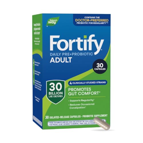 Nature's Way Fortify Daily Pre+Probiotic for Adults, 30 Billion CFUs, 30 ct - image 1