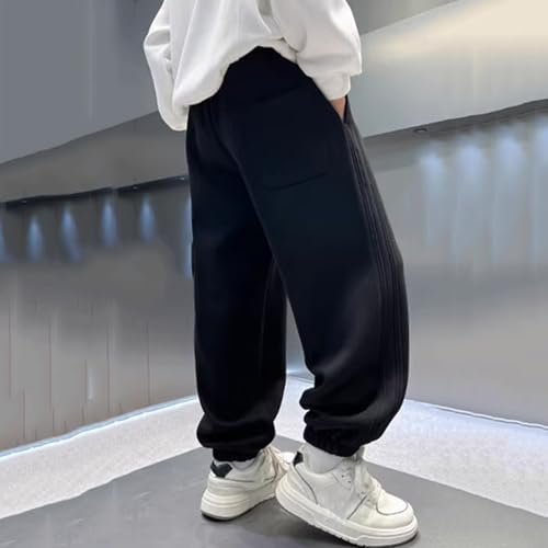 Boys Baggy Sweatpants Elastic Waist Fall Winter Casual Athletic Jogger Track Pants for Kid Boys with Pockets 5-14 Y2