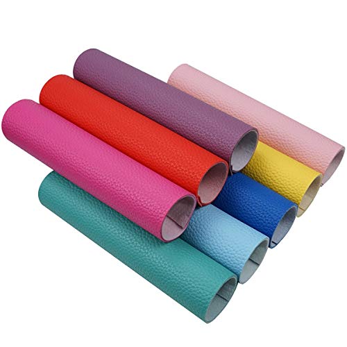 LiZhiWen-8 fogli in pelle sintetica con grana di