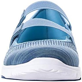 Propét Women's TravelWalker Evo Mary Jane Flat, Denim, 7.5 XX-Wide US | Image 2