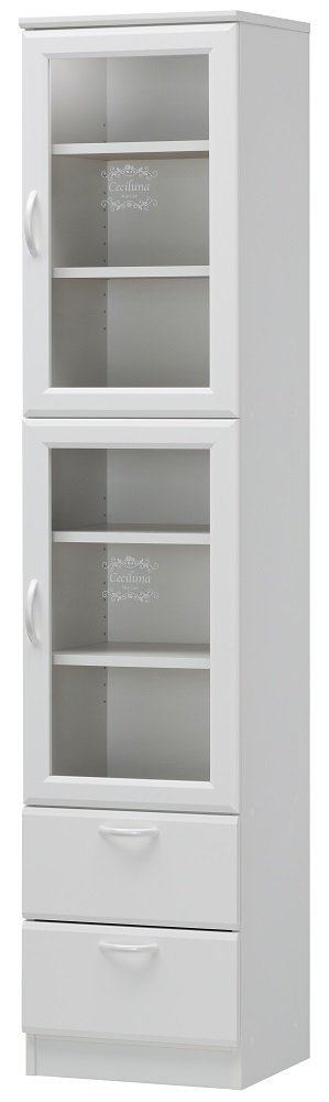 Amazon.co.jp: 白井産業 食器棚 キッチン収納 カップボード ホワイト