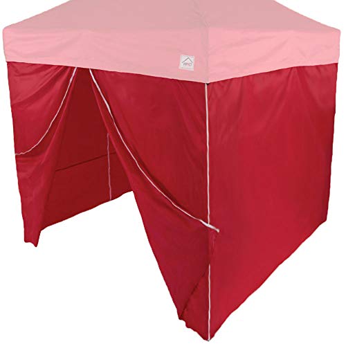 Impact Canopy 10-Foot Canopy Tent Wall Set, 1 Solid Sidewall and 1 Middle Zipper Sidewall Only, Red