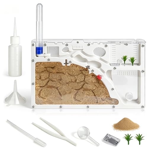 Ant Castle, Yellow Sand Ant Habitat with Large Double Sided Viewing Area, 3 Expansion Ports for Hands On Observation, STEM Discovery, Home Learning and Natural Science Exploration