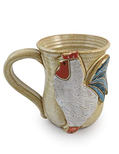 Mug de cerámica con gallo tallado 14 oz miniatura 4