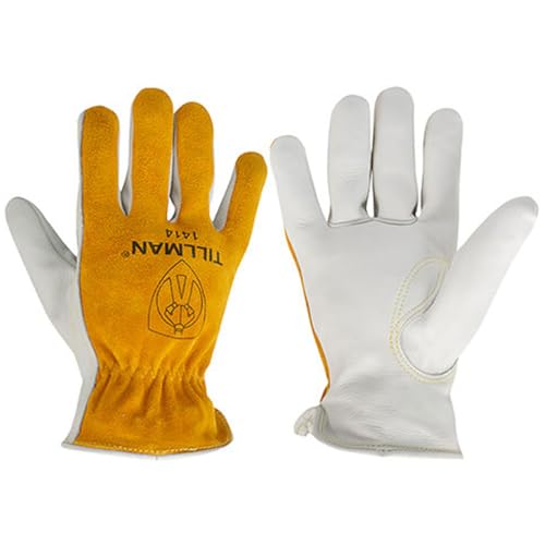 Tillman Leather Drivers Gloves Top Grain/Split Cowhide Unlined Rolled Cuff Keystone Thumb M 1 Pair - 1 Each