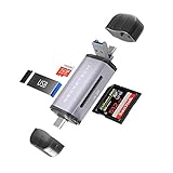 SD Card Reader,SockeTech 3-in-1 Memory Card USB 3.0 Reader,Micro SD to USB Adapter,Trail Camera Viewer for Samsung Galaxy/Note S20/10,Android Phone,MacBook iPad Air/Pro,Windows Computer and Dash Cam