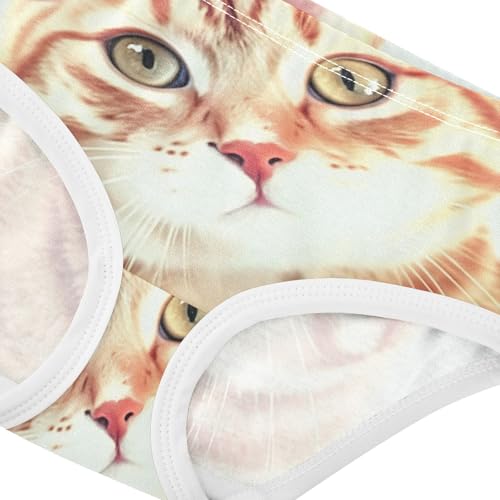 Cute Cat Panties for Girl Toddler Underwear Floral Cotton Fun Kids Briefs Undies 2t4