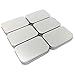 Zanzpc 24 Pack Metal Rectangular Empty Hinged Tins Box Containers Mini Portable Box Small Storage Kit, Home Organizer, 3.75 by 2.45 by 0.8 Inch Silver