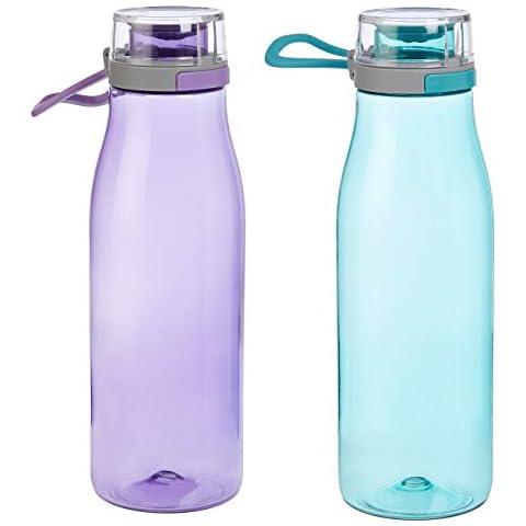 Amazon Basics Tritan Water Bottle with Action Lid Cover