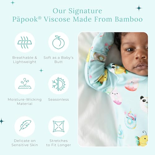 Image of Posh Peanut Convertible Baby Sleepers - Footless Baby Pajamas with 2 Way Zipper for Easy Diaper Changes