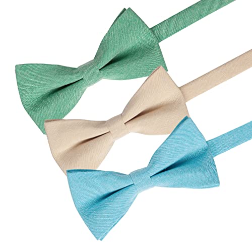 Image of AUSKY 8 PACKS Elegant Adjustable Pre-tied Bow Ties for Men Boys (1&4&5&6&8 Pack for option)