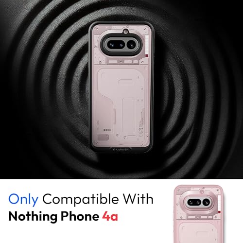 Image of KAPAVER Impulse Sandstone Back Cover Case for Nothing Phone 4a | Hard 360 Protection Clear Case for Nothing Phone 4a (Black)