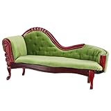 INOOMP Puppenhaus Mini Chaise Couch Ornamente Puppenhaus Sofa Sessel Miniaturmöbel Puppenhaus Couch Zubehör Puppenhausmöbel Miniatur Vintage Sofa Puppenhäuser Sofas Birke