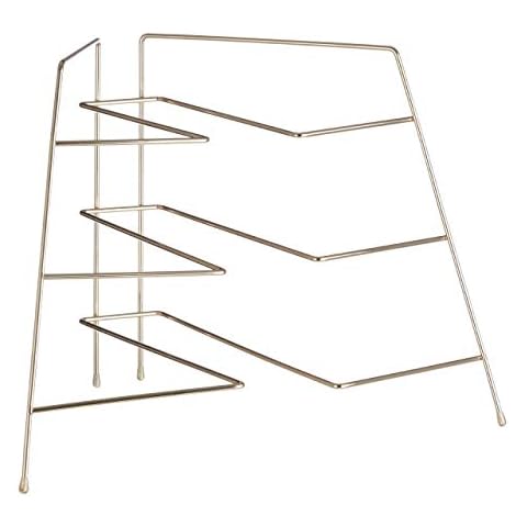 Premier Housewares Gold Plated Corner Plate Rack Cover