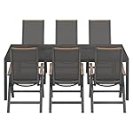 OUTLIV. Jacob Gartenmöbel Set mit 6 Klappsesseln & Tisch
