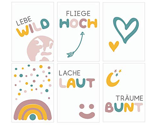 Fabelhafte Dinge Bilder-Set A5 Affirmationspsoter Kinderzimmer Babyzimmer Motivation Wandbilder Jungen Mädchen Sprüche Cover