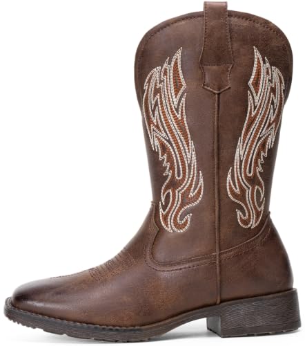 Image of Jousen Cowboy Boots for Men Square Toe Western Side Zipper