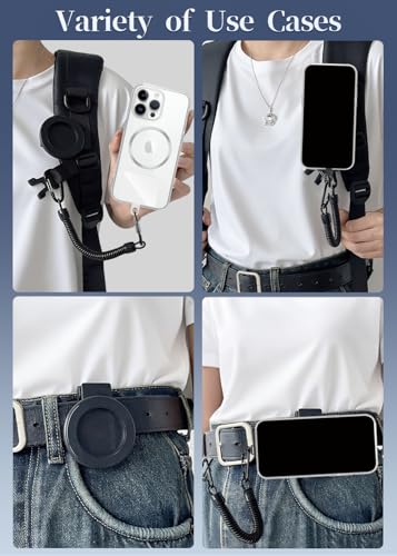 Magnetic Belt Clip Phone Holder with Anti Theft Phone Chain, for Hiking Travel Outdoor Climbing,Cellphone Holder, for All Cell Phone Android - image 2