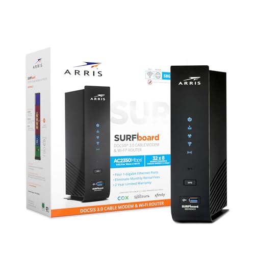 Image of Arris (SBG7600AC2-RB) - Modem Router Combo - DOCSIS 3.0 & AC2350 WiFi, [Check with Your Provider for Compatibility] Four 1 Gbps Ports, 800 Mbps Max Speeds - Renewed