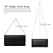 DETARA Woven Evening Clutch Purse for Women Fashionable PU Leather Handbag Stylish Shoulder Bag Ideal for Wedding Party and Prom (Black 7018)