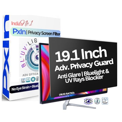 Image of PxIn Techno Eye 19.1 Inch (16:10) Privacy Screen Filter - NO Eye Strain | Anti-Blue Light + Anti-Glare | Privacy Screen Protector