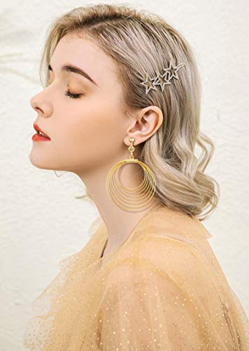 Image of 15 Pairs Multi-style Clip-on Earrings for Women, Hypoallergenic,Ligthweight,Come with Rubber Pads.Non-pierce